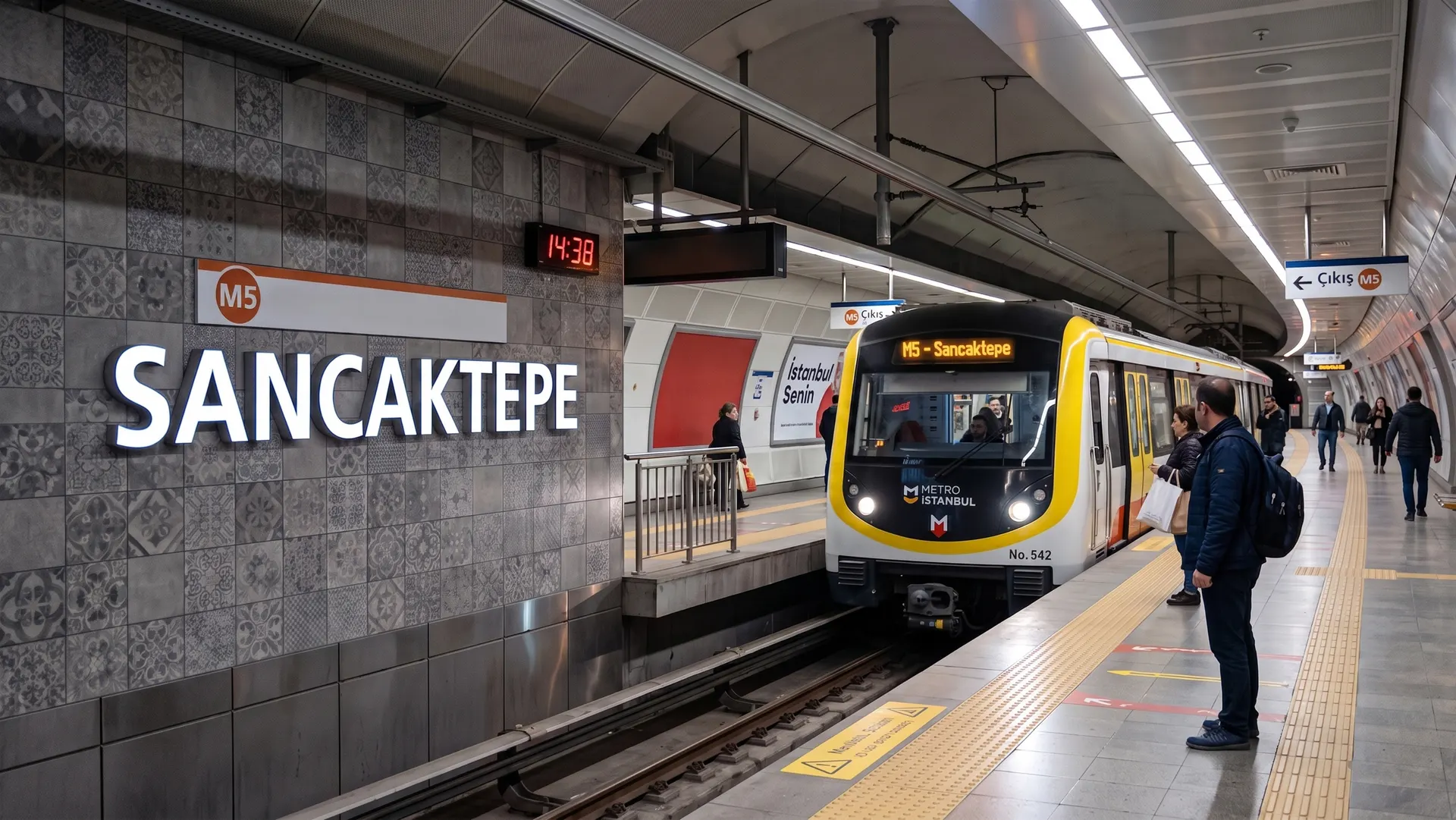Sancak Aven'e yakın M8 metro istasyonu